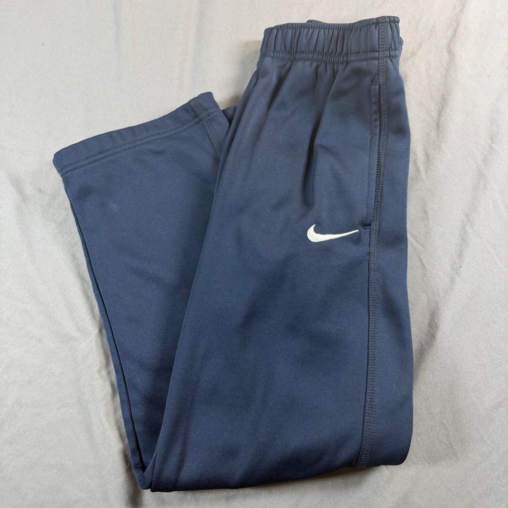 Nike Boys Therma-FIT Navy Blue Fleece Sweatpants Joggers Size Medium